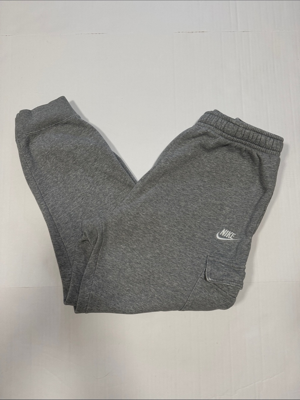 Nike Kids Gray Cargo Fleece Joggers